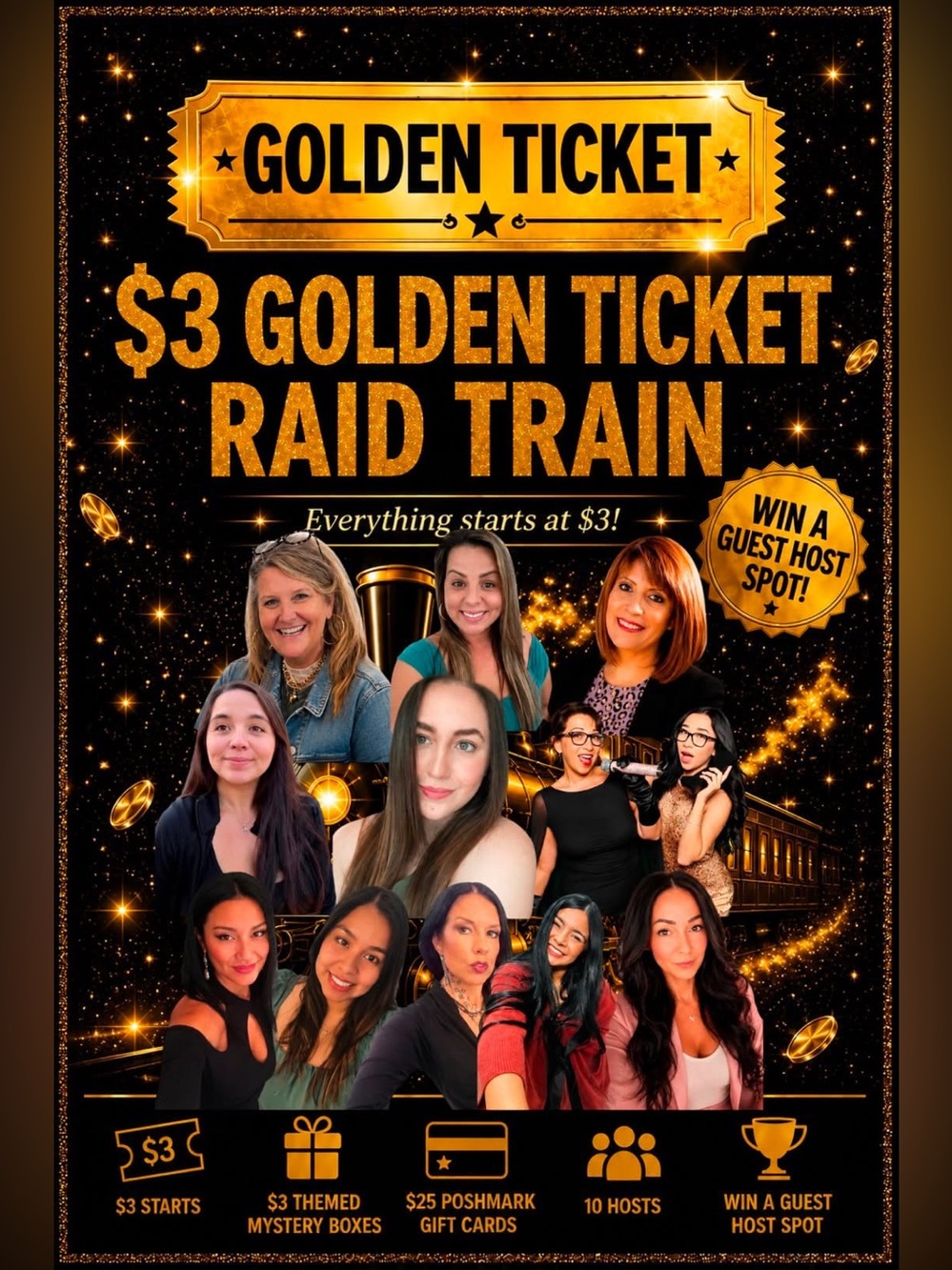 $3 Golden Ticket Raid Train 🚂 ✨